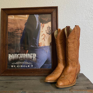 Marbled Leather Cowboy Boots - Women’s 6.5
