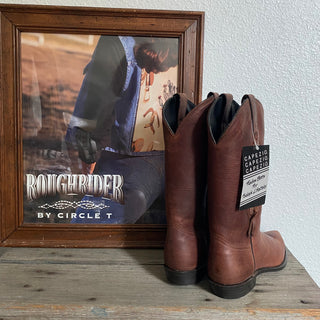 Brown Concho Cowboy Boots - Men’s 7 & 8 / Women’s 8.5, 9.5 & 10