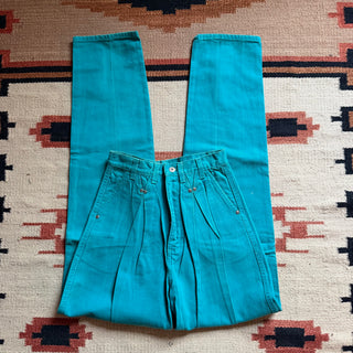 Vintage Turquoise Rodeo Wranglers 26 inch waist for Women