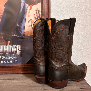 Vintage Olive Green Tony Lama Cowboy Boots, Women’s 9.5
