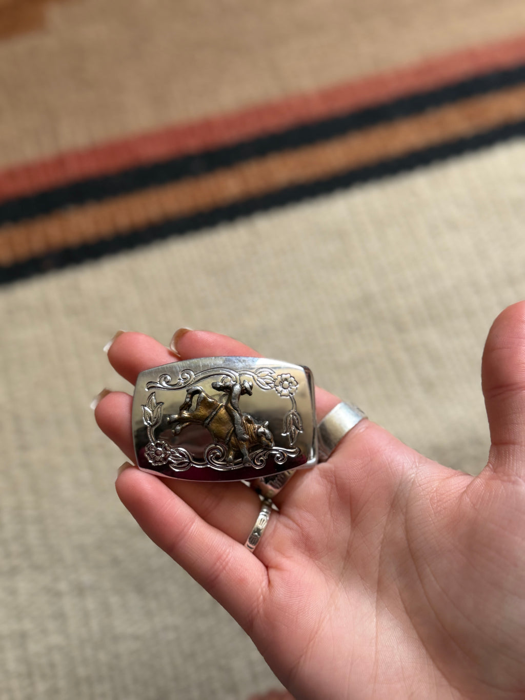 Rodeo Cowboy Mini Belt Buckle