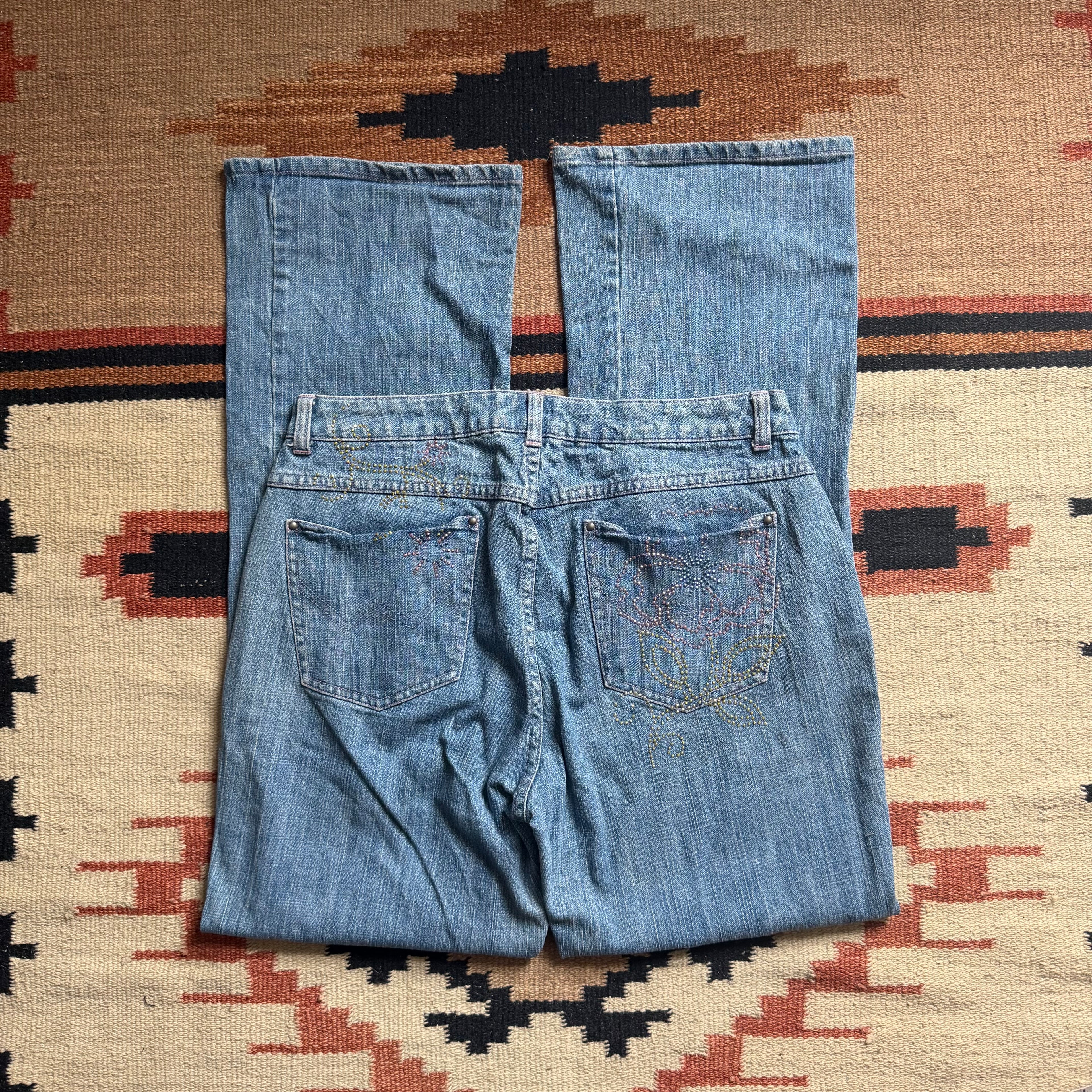 Bejeweled Bootcut Wranglers 33”