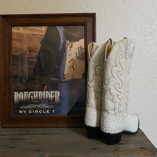 Ostrich Pattern Texas Cowboy Boots - Women’s 7.5