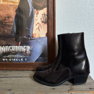Black Side Zip Cowboy Boots - Men’s 8 / Women’s 9.5