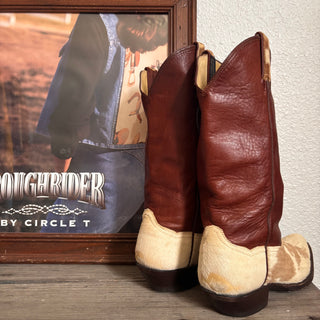 Vintage Panhandle Slim Cowhide Cowboy Boots, Women’s 7.5