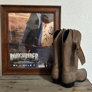 Grey / Brown Texas Cowboy Boots - Women’s 8