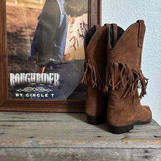 Brown Fringe Cowboy Boots - Women’s 6