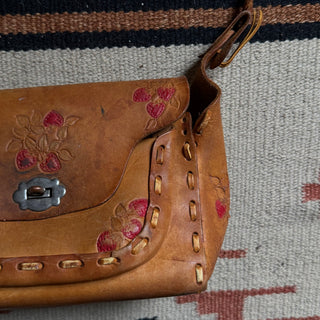 1970s Strawberry Tooled Purse