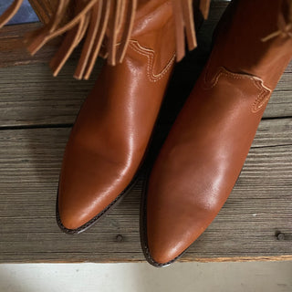 Brown Fringe Cowboy Boots - Women’s 7.5