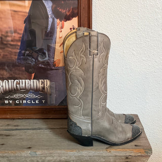 Tall Grey Texas Cowboy Boots - Women’s 7