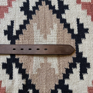 Stitched Brown Leather Belt - 26” - 29”
