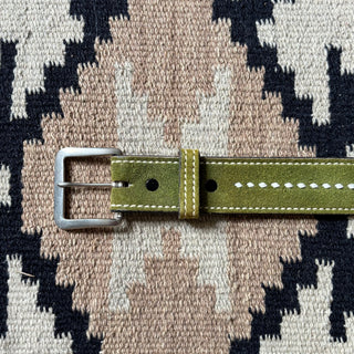Green Suede Belt - Sizes 35” - 37”