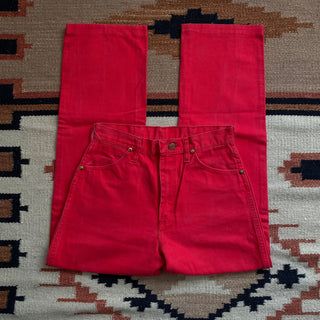 Vintage Red Wranglers 28 inch waist