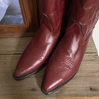 Burgundy Cowboy Boots - Women’s 8 & 10