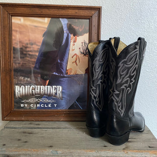 Black Texas Cowboy Boots - Men’s 8.5 / Women’s 10