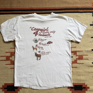 Vintage Cowgirl Tee Shirt, Medium for Women