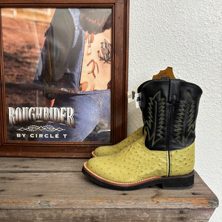 Ostrich Print Cowboy Boots - Youth 6.5 / Women’s 8