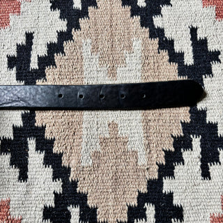 Black Leather Western Belt - 32” - 35”