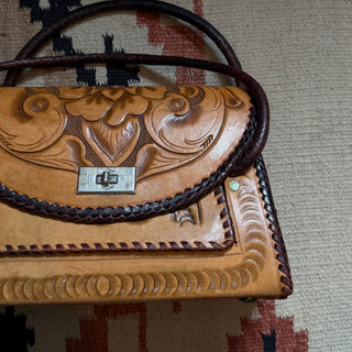 Tooled Leather 1970s Cowgirl Purse