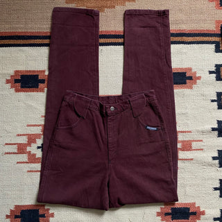 Vintage Maroon Roughriders 27 inch waist