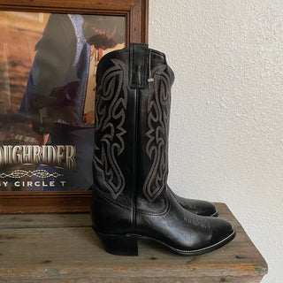 Black Texas Cowboy Boots - Men’s 8.5 / Women’s 10