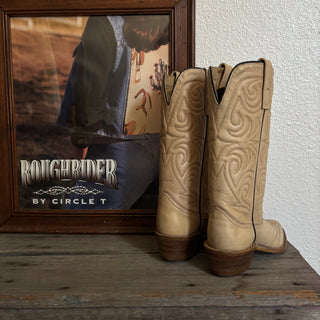 Cream Texas Cowboy Boots - Women’s 6