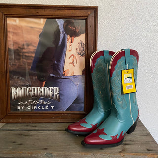 Pink & Blue Cowboy Boots - Women’s 7.5