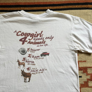 Vintage Cowgirl Tee Shirt, Medium for Women
