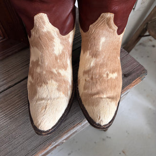 Vintage Panhandle Slim Cowhide Cowboy Boots, Women’s 7.5