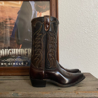 Dark Brown Texas Cowboy Boots - Women’s 6.5
