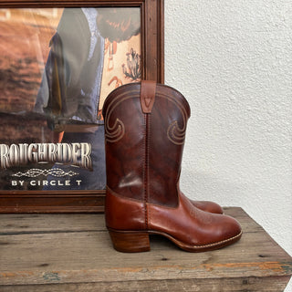 Brown Texas Cowboy Boots - Youth 4.5 / Women’s 6