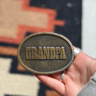 Vintage Grandpa Belt Buckle for Women