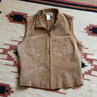 Floral Suede Vest - Small