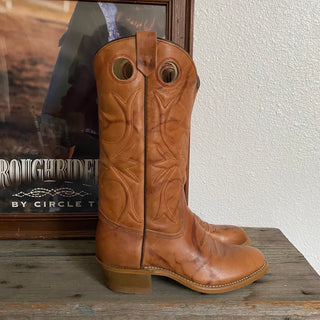 Brown Leather Cowboy Boots - Men’s 8 / Women’s 9.5