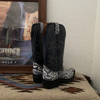 Snake Pattern Texas Cowboy Boots - Women’s 5.5
