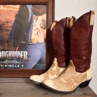 Vintage Panhandle Slim Cowhide Cowboy Boots, Women’s 7.5