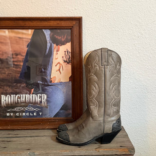 Tall Grey Texas Cowboy Boots - Women’s 7