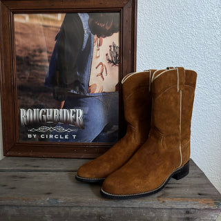 Brown Suede Cowboy Boots - Women’s 10