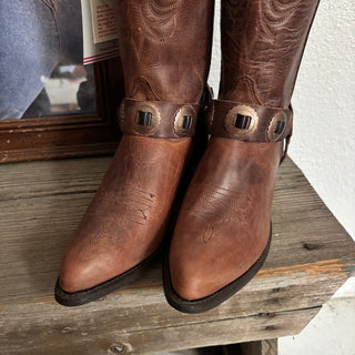 Brown Concho Cowboy Boots - Women’s 6