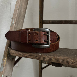Double Prong Leather Belt - 36” - 39”