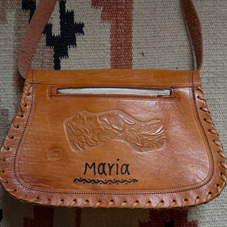 1970s Deer Scene Tooled Leather Cowgirl Purse