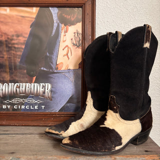 Vintage Code West Cowhide Cowboy Boots, Men’s 9 / Women’s 10.5