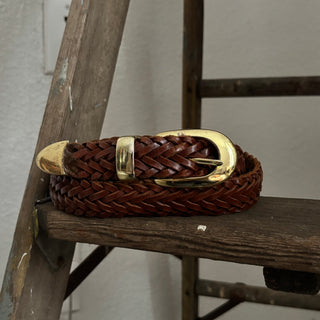Braided Leather Belt - Any size up to 35”