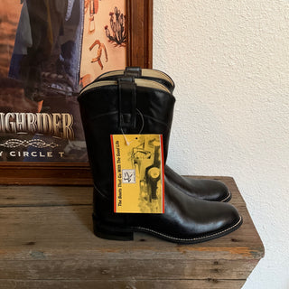 Black Roper Round Toe Cowboy Boots - Women’s 7