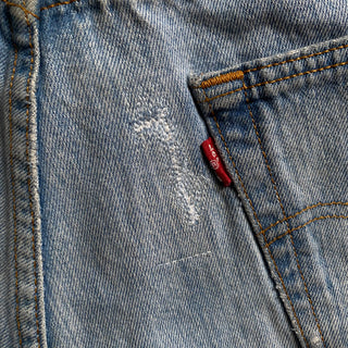 Vintage Faded Blue Cutoff Levi Shorts 33 inch waist