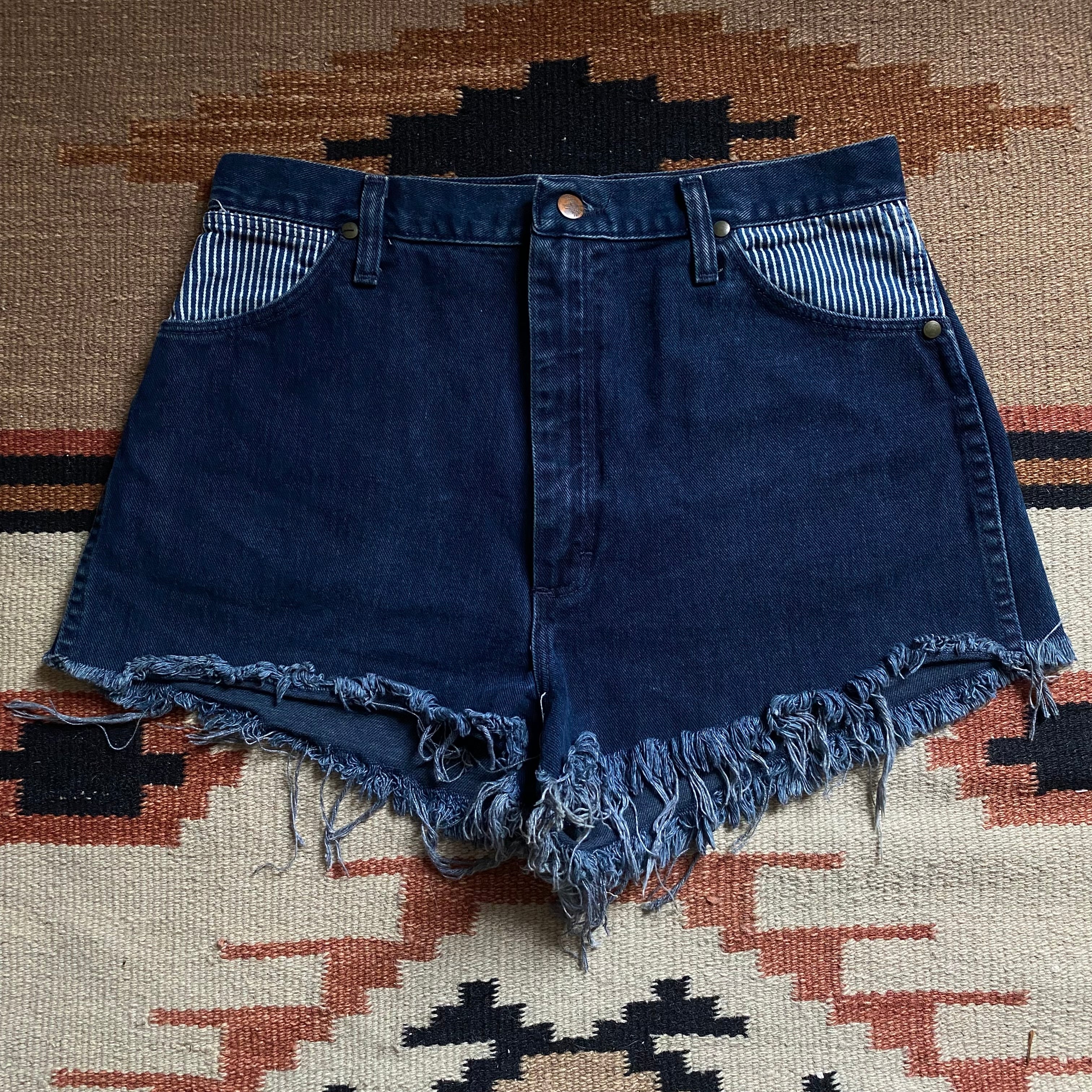 Pinstripe Blue Wranglers 32”