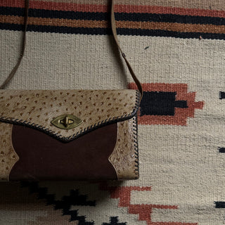 1950s Cowgirl Brown Leather Suede Purse