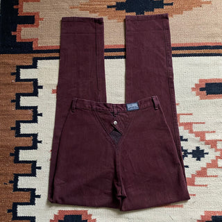 Vintage Maroon Roughriders 27 inch waist