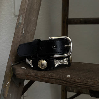 Black Nocona Concho Belt - 22” - 25”
