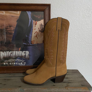 Honey Suede Texas Cowboy Boots - Women’s 6, 6.5, 7 & 7.5